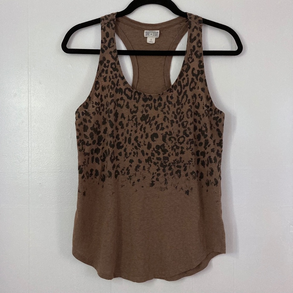 Leopard CONVERSE ONE ★ STAR Scoop Neck Racerback Tank Top